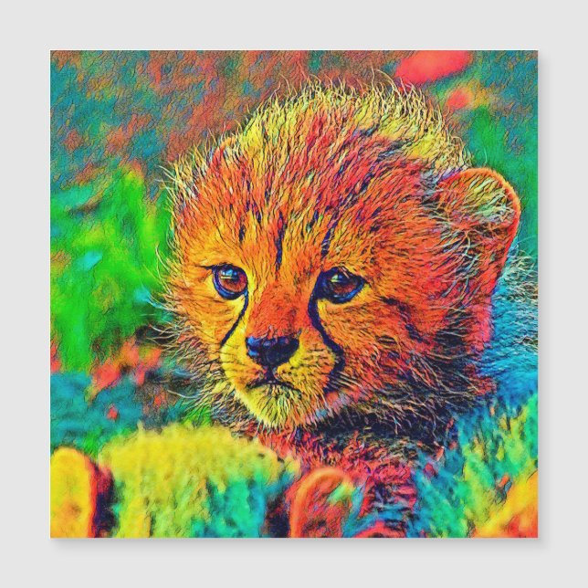 AnimalColor_Cheetah_018 Magnetkarte (Vorderseite)