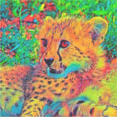 AnimalColor_Cheetah_022 Aufkleber (Vorderseite)