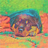 AnimalColor_Dog_002 Aufkleber (Vorderseite)