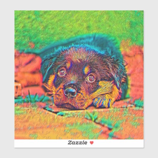 AnimalColor_Dog_002 Aufkleber (Blatt)