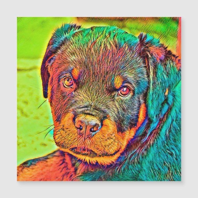 AnimalColor_Dog_003 Magnetkarte (Vorderseite)
