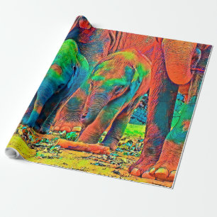 AnimalColor_Elephant_001_by_JAMColors Geschenkpapier
