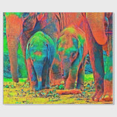 AnimalColor_Elephant_001_by_JAMColors Geschenkpapier (Flach)