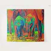 AnimalColor_Elephant_001 Wandteppich (Vorderseite (Horizontal))