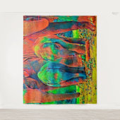 AnimalColor_Elephant_001 Wandteppich (Vorderseite)