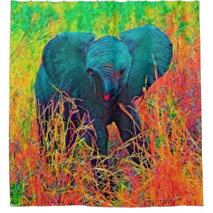 AnimalColor_Elephant_002 Duschvorhang