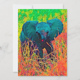 AnimalColor_Elephant_002 Feiertagskarte
