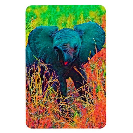 AnimalColor_Elephant_002 Magnet (Vertikal)