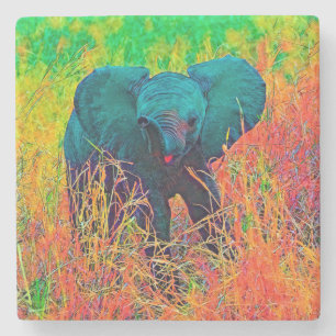 AnimalColor_Elephant_002 Steinuntersetzer