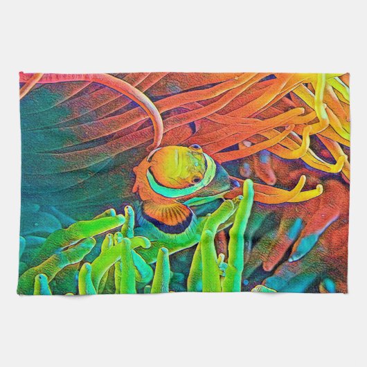 AnimalColor_Fish_001 Geschirrtuch (Horizontal)