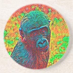 AnimalColor_Gorilla_001 Getränkeuntersetzer