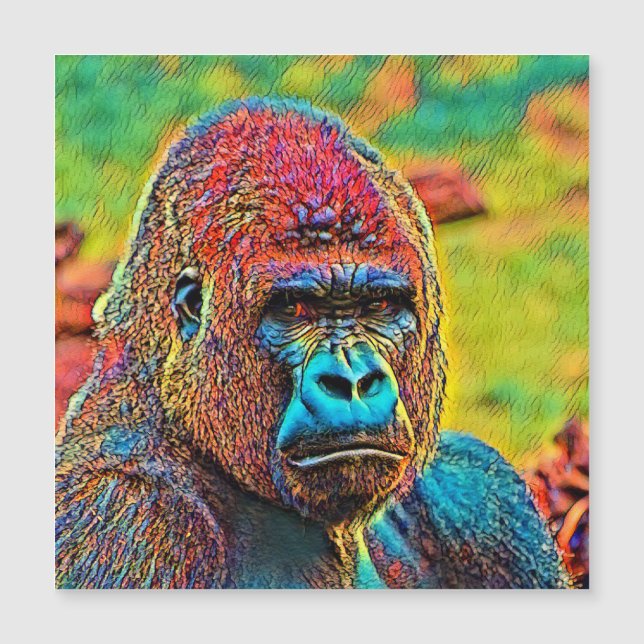 AnimalColor_Gorilla_010 Magnetkarte (Vorderseite)