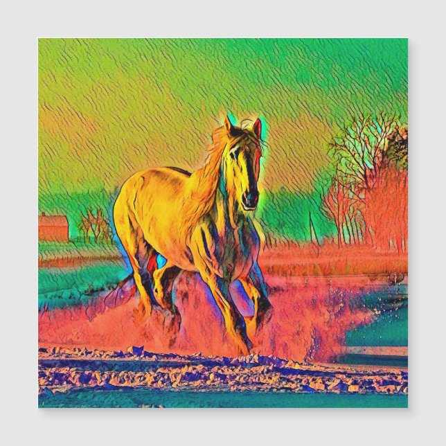 AnimalColor_Horse_003 Magnetkarte (Vorderseite)