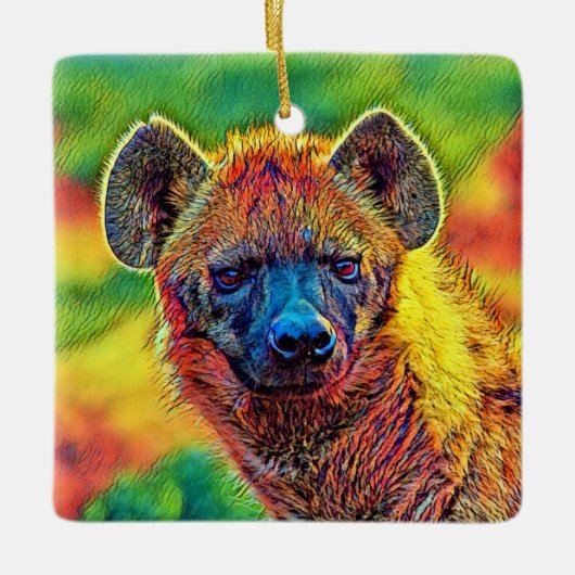 AnimalColor_Hyena_001 Keramikornament (Vorderseite)