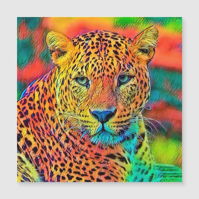 AnimalColor_Leopard_001 Magnetkarte (Vorderseite)