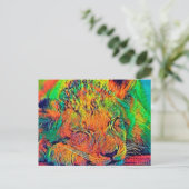 AnimalColor_Lion_002 Postkarte (Stehend Vorderseite)