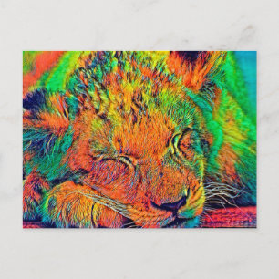 AnimalColor_Lion_002 Postkarte