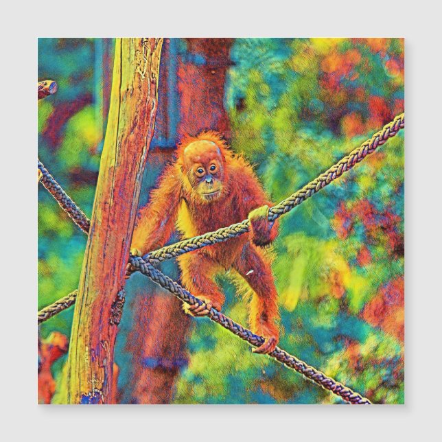 AnimalColor_OrangUtan_014 Magnetkarte (Vorderseite)