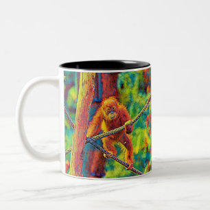 AnimalColor_OrangUtan_014 Zweifarbige Tasse