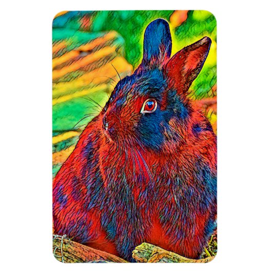 AnimalColor_Rabbit_001 Magnet (Vertikal)