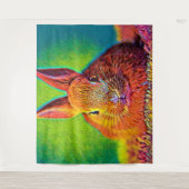 AnimalColor_Rabbit_07 Wandteppich (Vorderseite)