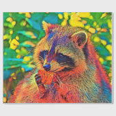 AnimalColor_Raccoon_001_by_JAMColors Geschenkpapier (Flach)