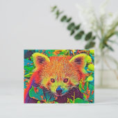 AnimalColor_RedPanda_001 Postkarte (Stehend Vorderseite)