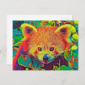 AnimalColor_RedPanda_001 Postkarte (Vorne/Hinten)