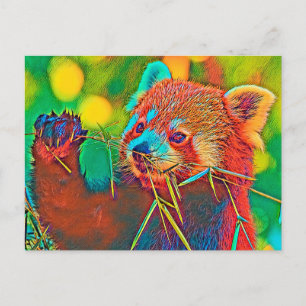 AnimalColor_RedPanda_003 Postkarte