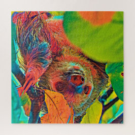 AnimalColor_Sloth_001_by_JAMColors Puzzle
