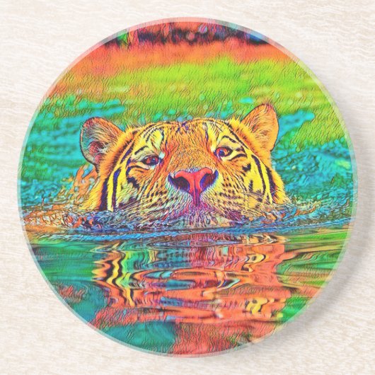 AnimalColor_Tiger_001 Getränkeuntersetzer (Vorne)