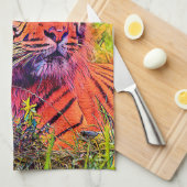 AnimalColor_Tiger_002 Geschirrtuch (Viertel Falte)
