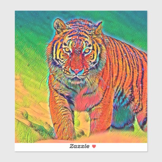 AnimalColor_Tiger_005 Aufkleber (Blatt)