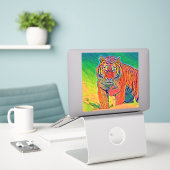 AnimalColor_Tiger_005 Aufkleber (Laptop auf Schreibtisch)