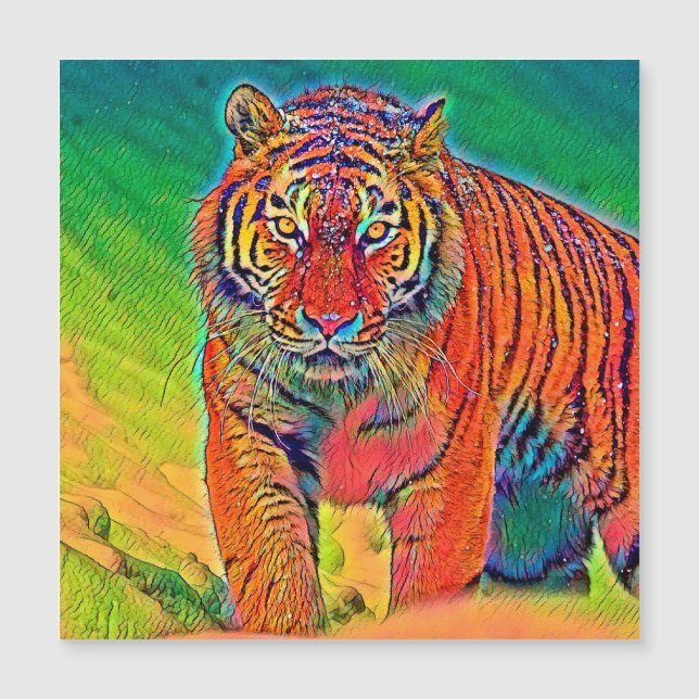 AnimalColor_Tiger_005 Magnetkarte (Vorderseite)