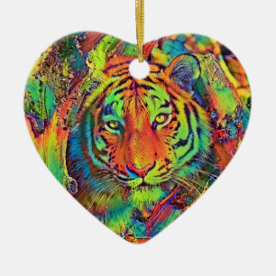 AnimalColor_Tiger_013 Keramik Ornament