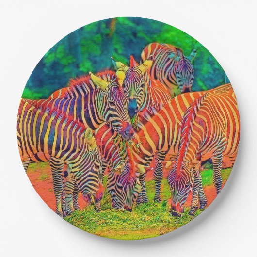 AnimalColor_Zebra_002 Pappteller (Vorderseite)