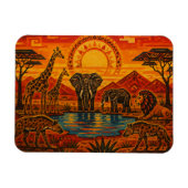 Animales en Africa Magnet (Horizontal)