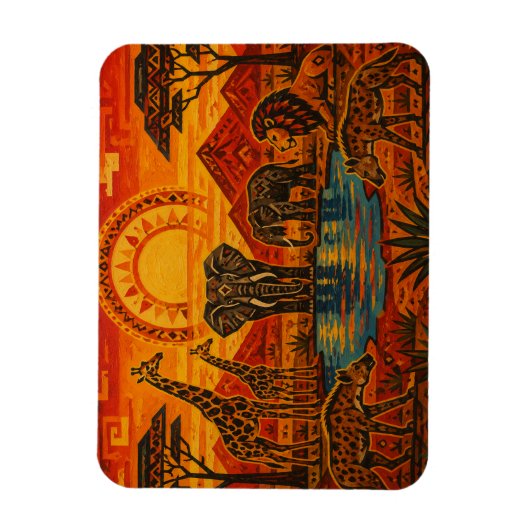 Animales en Africa Magnet (Vertikal)