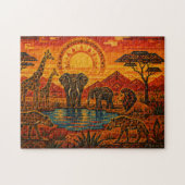 Animales en Africa Puzzle (Horizontal)