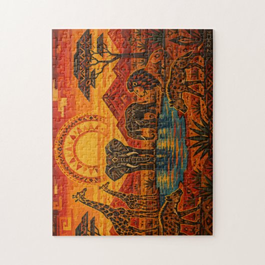 Animales en Africa Puzzle (Vertikal)