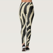 Animalier nahtlose Textur zebra Stil Leggings (Rückseite)