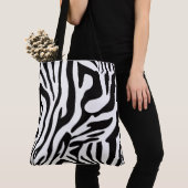 Animalier schwarz-weiß Zebra Stil Tasche (Von Nahem)