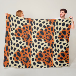 Animalisches Modedesign, wilde Geparden Fleecedecke