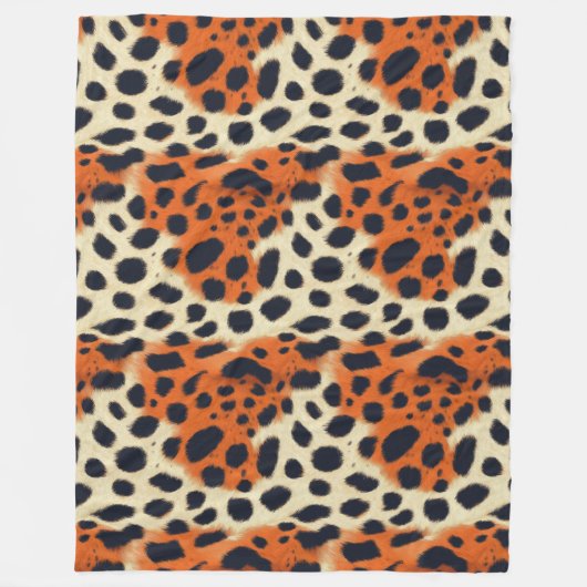 Animalisches Modedesign, wilde Geparden Fleecedecke (Vorderseite)