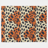 Animalisches Modedesign, wilde Geparden Fleecedecke (Vorderseite (Horizontal))