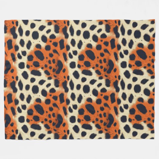 Animalisches Modedesign, wilde Geparden Fleecedecke (Vorderseite (Horizontal))