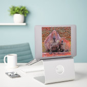 AnimalMix_Capybara_003 Aufkleber (Laptop auf Schreibtisch)