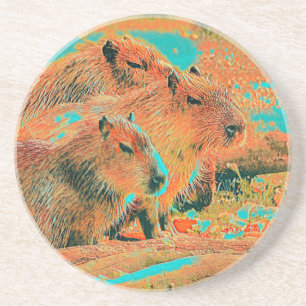 AnimalMix_Capybara_006 Getränkeuntersetzer