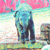AnimalMix_Elephant_002 Aufkleber (Vorderseite)